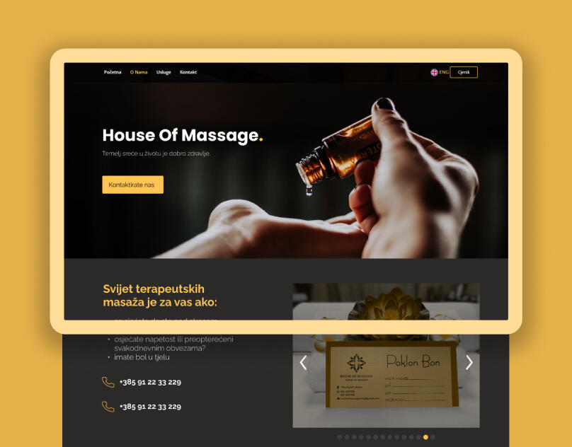 Massage studio: Website design refresh