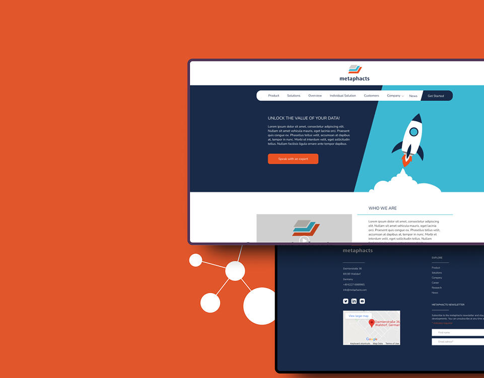 Data management website: Homepage Redesign